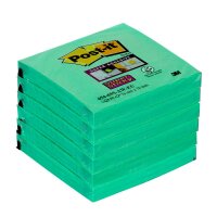 Post-it® Super Sticky Notes Haftnotizen extrastark 6546SA grün, 6 Blöcke