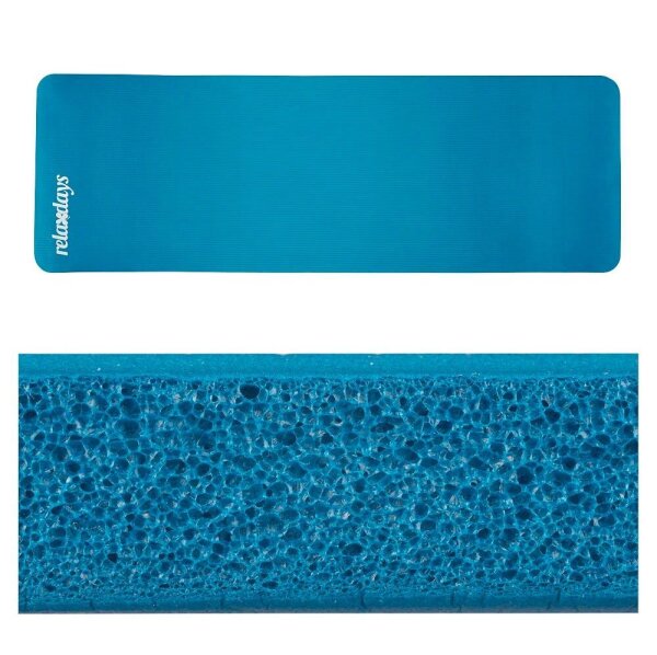 relaxdays Yogamatte blau 60,0 x 180,0 x 1,0 cm