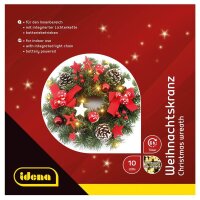 Idena Weihnachtskranz LED Dekoleuchte grün