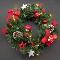 Idena Weihnachtskranz LED Dekoleuchte grün