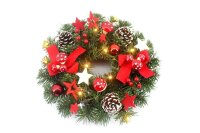 Idena Weihnachtskranz LED Dekoleuchte grün