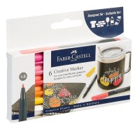 FABER-CASTELL Summer breeze Lackmarker farbsortiert 1,5 mm, 6 St.