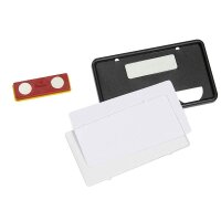 25 DURABLE Clip-Card Namensschilder mit Magnet 7,5 x 4,0 cm