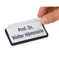 25 DURABLE Clip-Card Namensschilder mit Magnet 7,5 x 4,0 cm