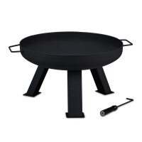 relaxdays Feuerschale schwarz 60,0 cm