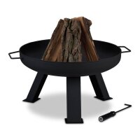 relaxdays Feuerschale schwarz 60,0 cm