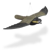relaxdays Vogelschreck Falke lebensgroß schwarz...