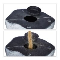 relaxdays Vogelschreck Falke sitzend grau 17,0 x 19,0 x 40,5 cm
