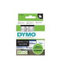 DYMO Schriftband D1 53710 S0720920, 24 mm, schwarz auf...