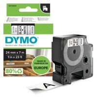 DYMO Schriftband D1 53713 S0720930, 24 mm, schwarz auf...