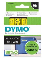 DYMO Schriftband D1 53718 S0720980, 24 mm, schwarz auf...