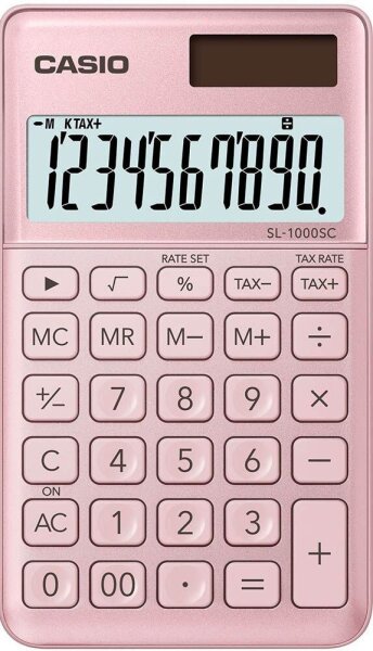CASIO SL-1000SC Taschenrechner rosa