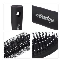 relaxdays Haarbürsten-Set schwarz, weiß, 4 St.