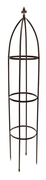 relaxdays Rankobelisk Metall, Ø 35,0 cm braun rund, 1 St.