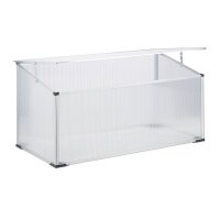 relaxdays Frühbeet Kunststoff transparent rechteckig...
