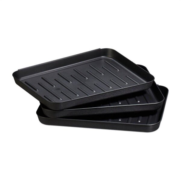 relaxdays Schuhabtropfschale schwarz 35,0 x 27,0 cm