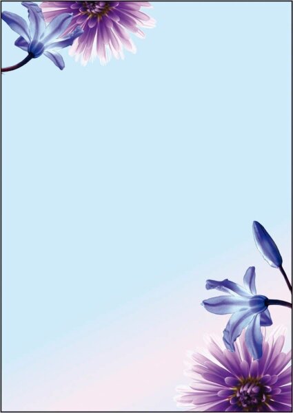 SIGEL Motivpapier Blue Emotion Motiv DIN A4 90 g/qm 50 Blatt
