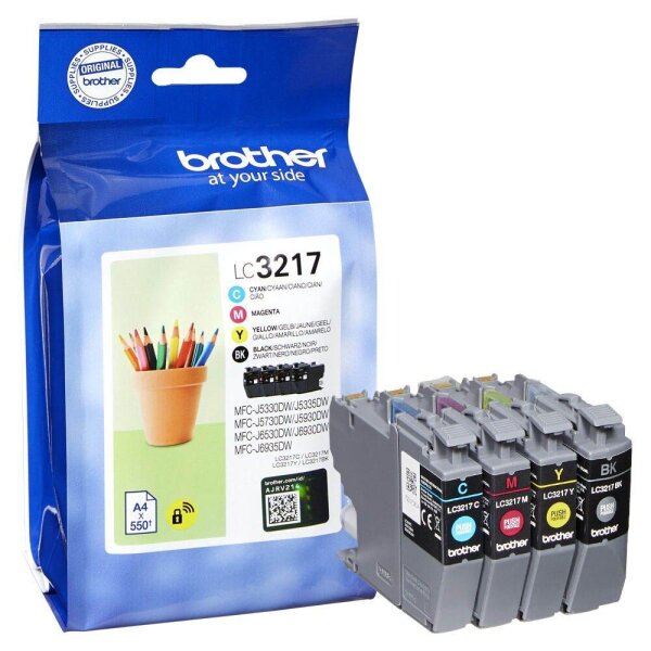 brother LC-3217VAL schwarz, cyan, magenta, gelb Druckerpatronen, 4er-Set