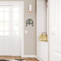 relaxdays Schlüsselbrett schwarz mit 6 Haken