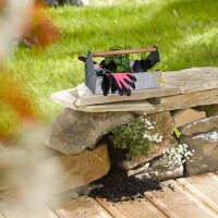 relaxdays Blumenkasten Metall silber rechteckig 36,0 x 20,0 cm