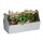 relaxdays Blumenkasten Metall silber rechteckig 36,0 x 20,0 cm