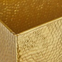 relaxdays Blumenkasten Metall gold rechteckig 40,0 x 12,5 x 13,5 cm, 1 St.