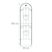 relaxdays Rankgitter Metall dunkelgrün rechteckig 50,0 x 1,5 x 180,0 cm, 2 St.