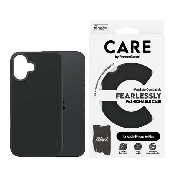 CARE by PanzerGlass® Fashionable Case Handy-Cover für Apple iPhone 16 Plus schwa