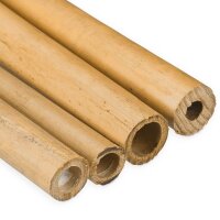 relaxdays Bambusstäbe Holz, Ø ca. 1,0 bis 1,7 cm braun rund, 25 St.