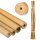 relaxdays Bambusstäbe Holz, Ø ca. 1,0 bis 1,7 cm braun rund, 25 St.