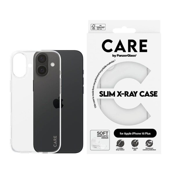 CARE by PanzerGlass® Fashionable Case Handy-Cover für Apple iPhone 16 Plus trans
