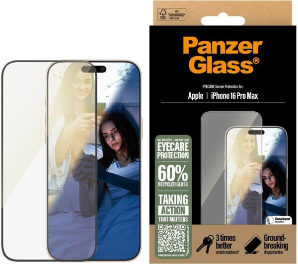 PanzerGlass™ Eyecare Display-Schutzglas für Apple iPhone 16 Pro Max