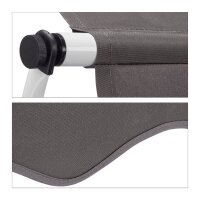 relaxdays Klemmmarkise grau 250,0 x 120,0 cm