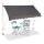 relaxdays Klemmmarkise grau 250,0 x 120,0 cm