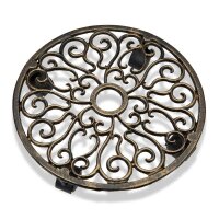 relaxdays Pflanzenroller Metall, Ø 33,5 cm bronze rund, 1 St.