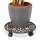 relaxdays Pflanzenroller Metall, Ø 33,5 cm bronze rund, 1 St.