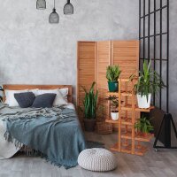 relaxdays Blumenregal Holz dunkelbraun rechteckig 81,0 x...