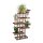 relaxdays Blumenregal Holz dunkelbraun rechteckig 81,0 x 25,0 x 125,0 cm, 1 St.