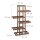 relaxdays Blumenregal Holz dunkelbraun rechteckig 81,0 x 25,0 x 125,0 cm, 1 St.