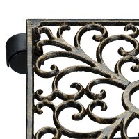 relaxdays Pflanzenroller Metall bronze quadratisch 27,5 x 27,5 x 7,5 cm, 1 St.