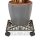 relaxdays Pflanzenroller Metall bronze quadratisch 27,5 x 27,5 x 7,5 cm, 1 St.