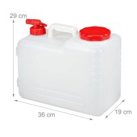 relaxdays Wasserkanister 15,0 l, 1 St.