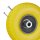 relaxdays Schubkarrenrad Vollgummi gelb, grau Stahl Felgen, Achse 2,0 cm