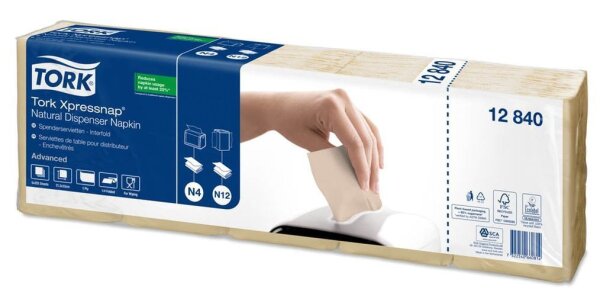 TORK Servietten Xpressnap® natur 1-lagig 33,0 x 21,3 cm, 1.125 St.