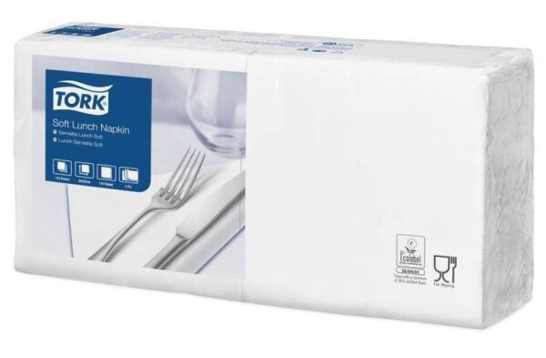 TORK Servietten Soft weiß 3-lagig 32,6 x 33,0 cm, 150 St.