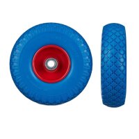 relaxdays Sackkarrenräder luftbereift blau, rot Stahl Felgen, Achse 2,0 cm