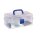 relaxdays Aufbewahrungsbox transparent, blau 33,0 x 39,0 x 17,0 cm, 1 St.