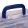 relaxdays Aufbewahrungsbox transparent, blau 33,0 x 39,0 x 17,0 cm, 1 St.