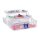 relaxdays Aufbewahrungsbox transparent, blau 33,0 x 39,0 x 17,0 cm, 1 St.