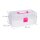 relaxdays Aufbewahrungsbox transparent, pink 33,0 x 39,0 x 17,0 cm, 1 St.